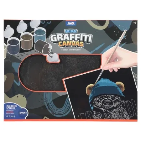 Junior graffiti canvas blind ram sa skicom meda crna 30x40cm ( 132950 )
