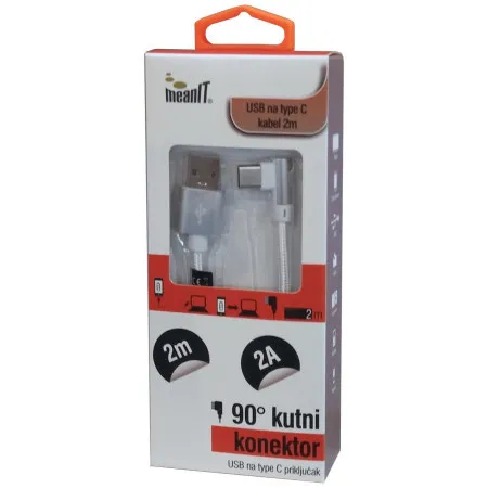 MeanIT USB kabl za smartphone USB type C, 90°, 2 A - kabel USB type C, 90°