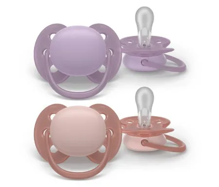Philips Avent varalica soft 6-18m 2kom lila/nude ( SCF091/43 )