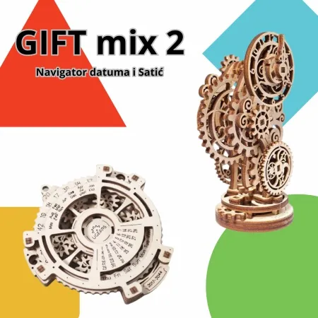 Ugears 3D mix 2: Navigator i Satić ( 8276)
