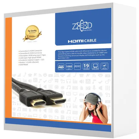 Zed electronic HDMI kabl, 25 met, ver. 1.4 - HDMI/25