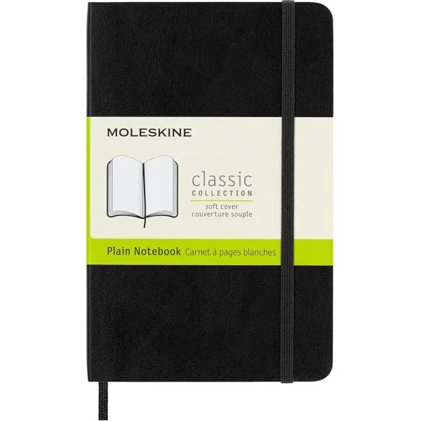 Notes 9x14cm MOLESKINE SOFT BLACK 192 praznih listova