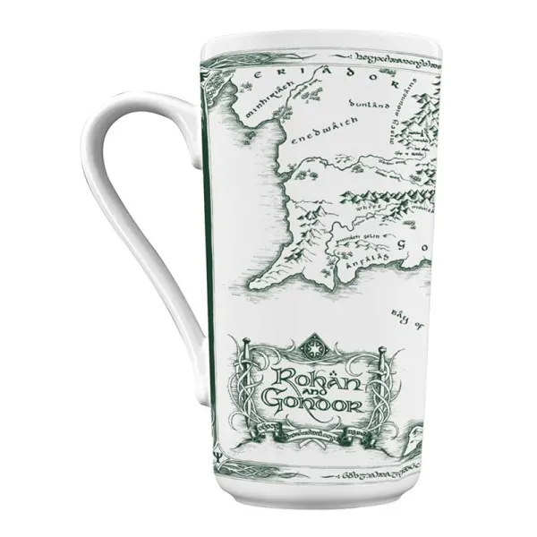 Šolja 470ml LORD OF THE RINGS White Map