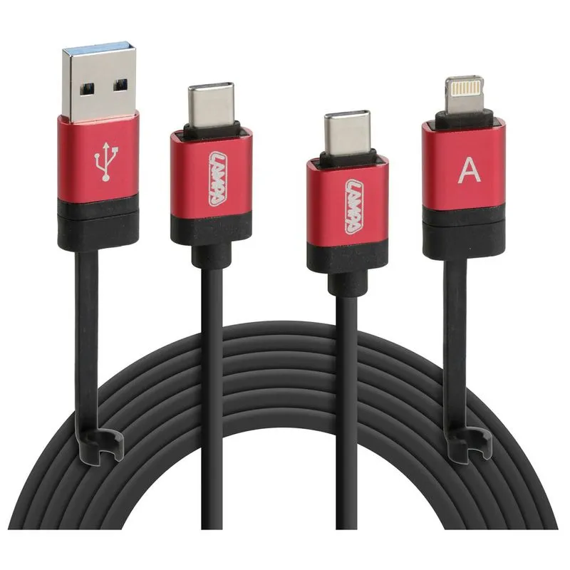Kabl USB/micro USB / Apple / Type-C LAMPA