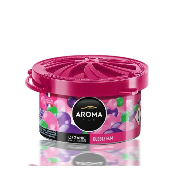 Miris za auto limenka AROMA Organic 40g - Bubble Gum