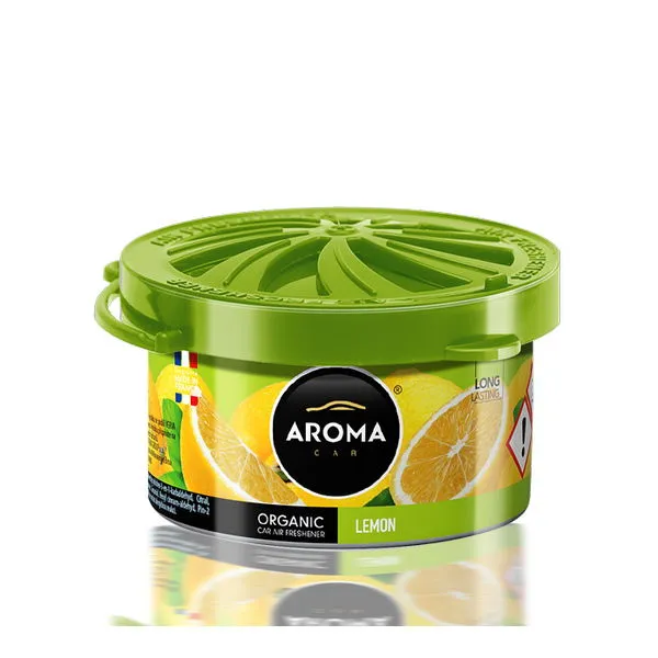 Miris za auto limenka AROMA Organic 40g - Lemon