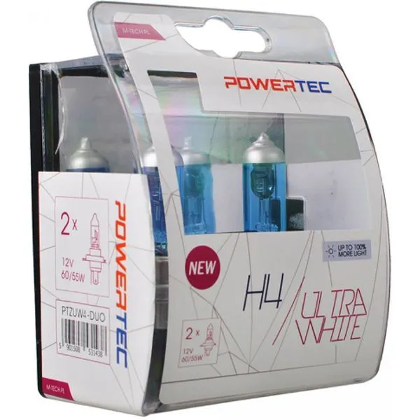 Sijalica 12V H4 60/55W M-TECH PowerTec ultra white M-TECH