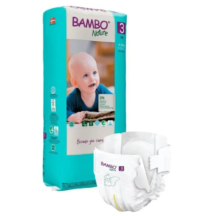 Bambo Nature Eco-Friendly 3 pelene za bebe A52 (4-8kg)