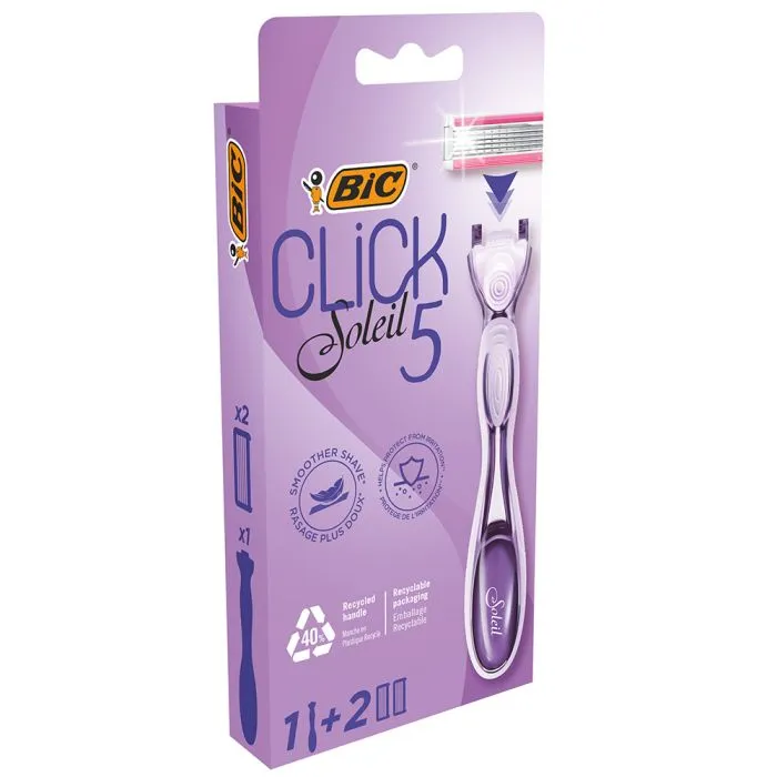 BIC brijač sistem ženski Click5 Soleil ručica+2 dopune