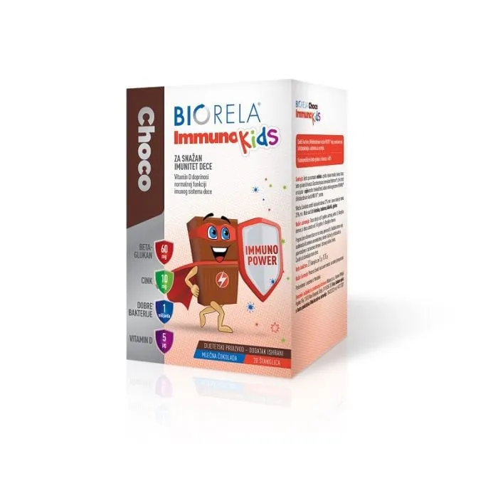 Biorela Choco Immuno Kids 20 štanglica