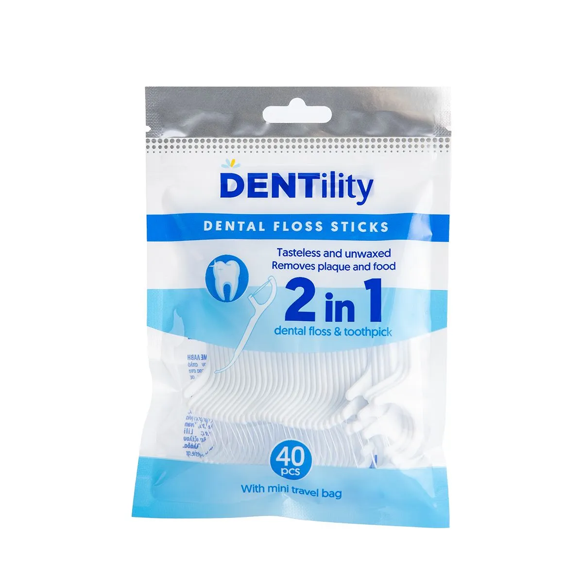 Dentility 2u1konac na štapiću sa čačkalicom 40 kom