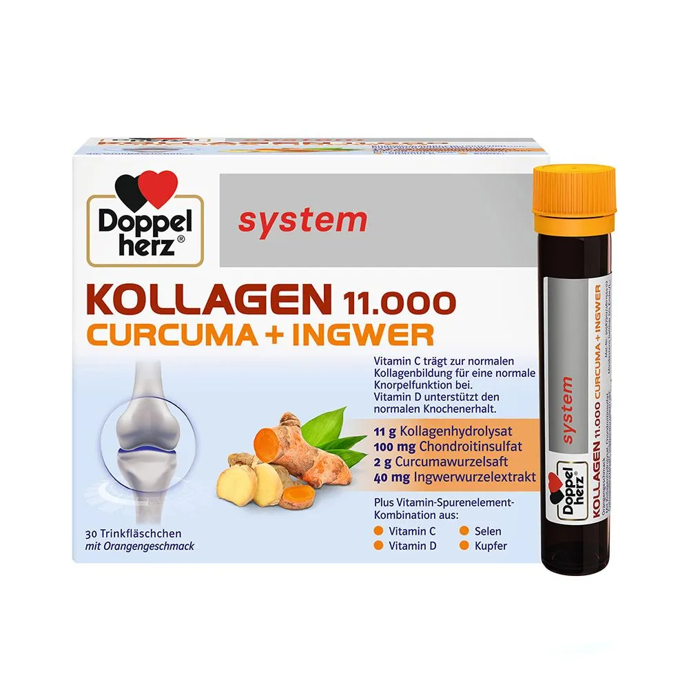 Doppelherz System Kollagen 11000 + Kurkuma + Đumbir ampule 30x25ml