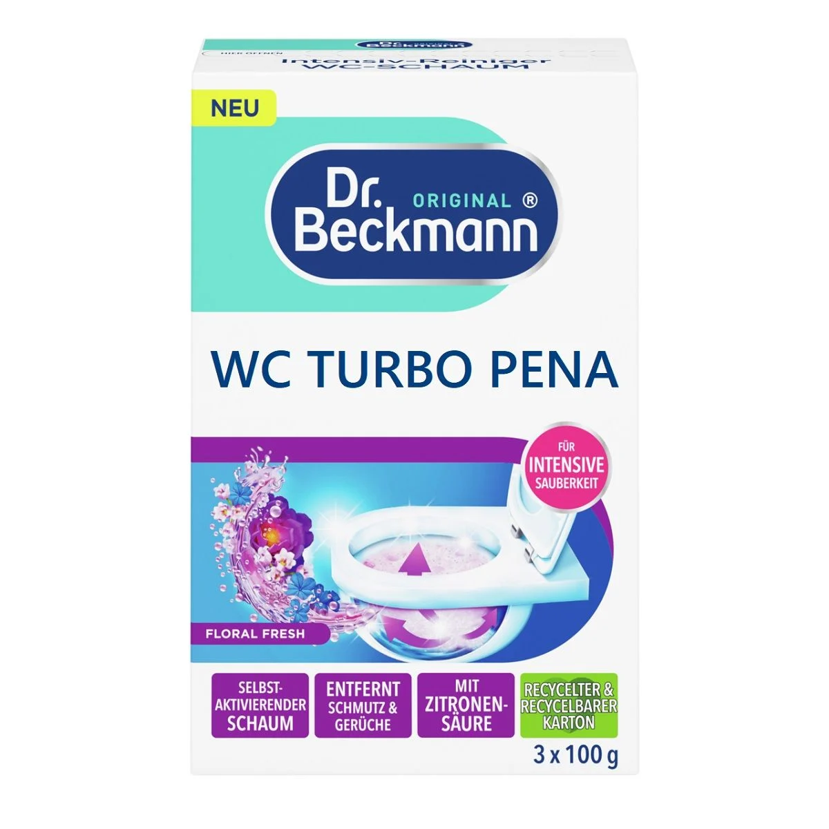Dr.Beckmann WC turbo pena 3x100g