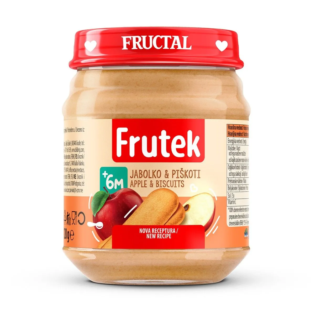 Frutek kašica od jabuka i keks 120 gr