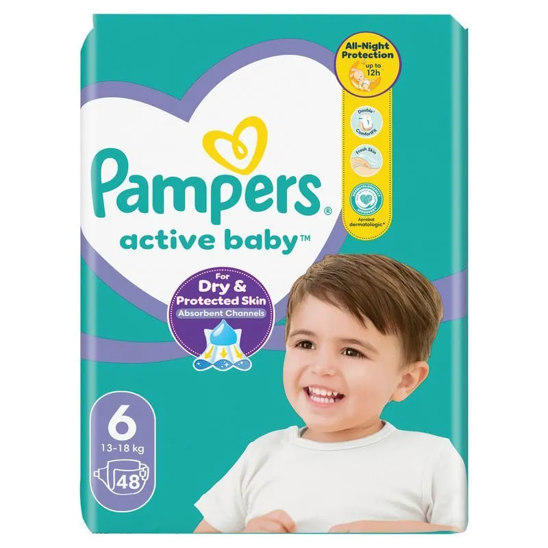 Pampers Active baby JPM 6 Large pelene za bebe 48kom