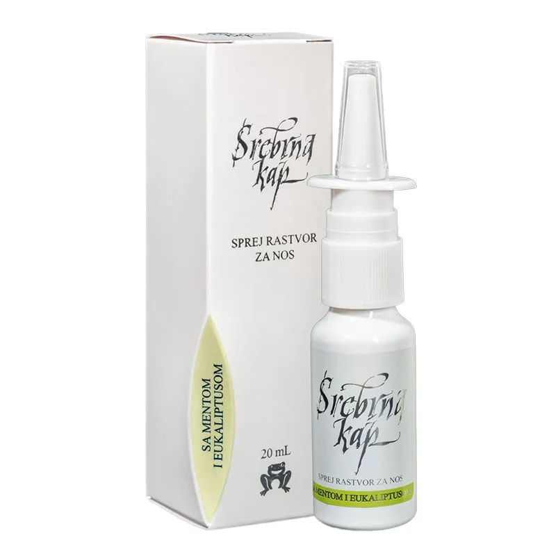 Srebrna kap za nos Menta + Eukaliptus 20ml
