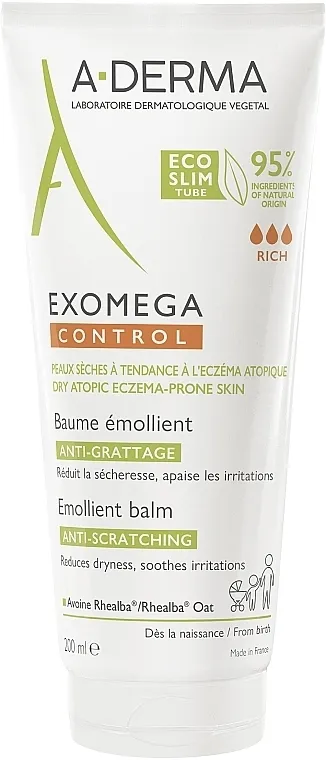A-Derma Exomega Control Emollient Balm Anti-Scratching Omekšavajući balzam za tijelo
