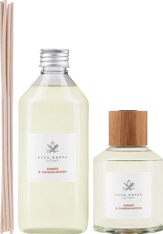 Acca Kappa Amber &amp; Sandalwood Gift Set (h/diffuser/250ml + h/diffuser/refill/500ml)