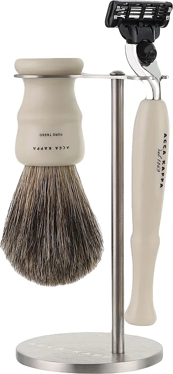 Acca Kappa Mach 3 (razor/1pc + brush/1pc + stand/1pc) Shaving set