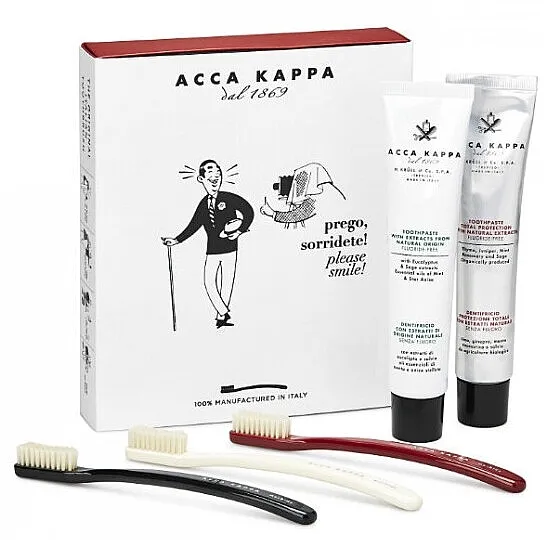 Acca Kappa Vintage Collection (toothbrush/3pc + toothpaste/2*100ml) Set