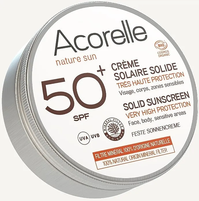 Acorelle Solid Sunscreen Very High Protection SPF 50+ Čvrsta krema za sunčanje SPF 50+