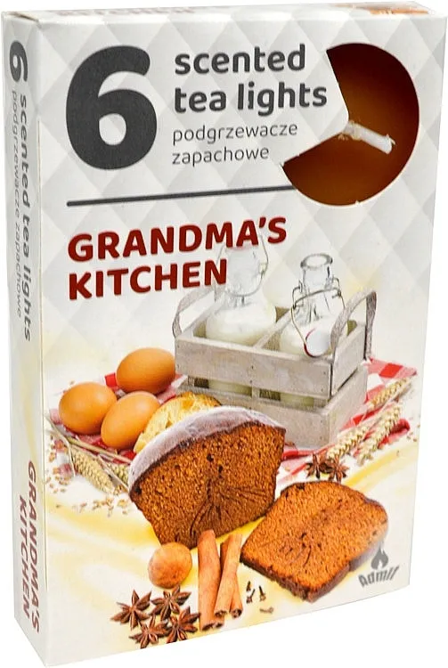 Admit Scented Tea Light Grandma's Kitchen Čajne sveće "Bakina kuhinja", 6 kom.