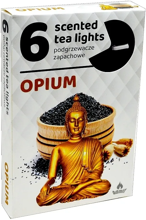 Admit Scented Tea Light Opium Mirisne sveće u čajnicima Opijum, 6 kom.