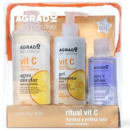 Agrado Ritual Vit C (cl/wat/400ml + cl/gel/250ml + f/rem/140ml) Set