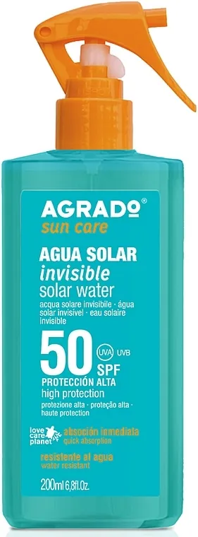 Agrado Solar Agua Invisible SPF 50+ Resistente Sprej za sunčanje za telo SPF 50+