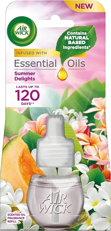 Air Wick Essential Oils Electric Summer Delights Refill Dopuna za osveživač vazduha "Letnje zadovoljstvo"