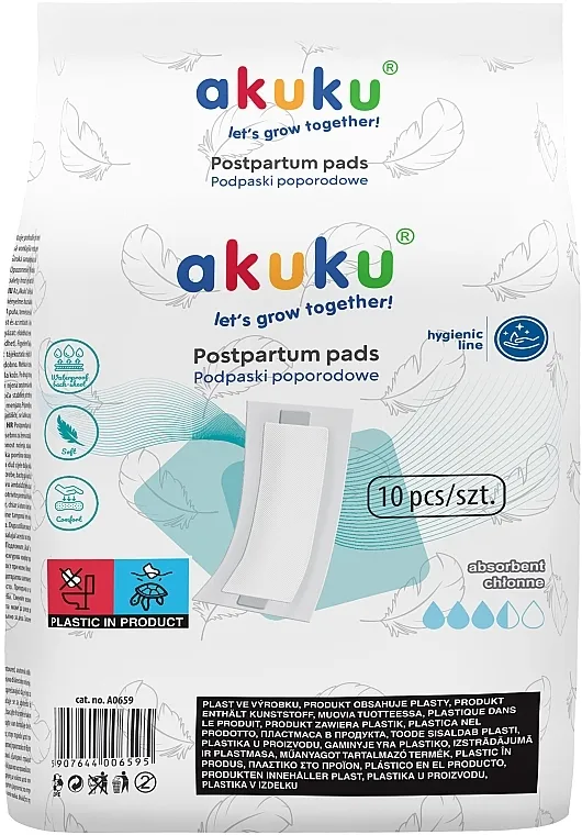 Akuku Porodjajni ulošci, 10 kom.