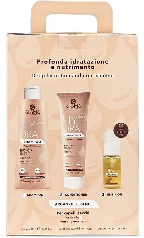 Alama Hydra Gift Box 2023 (h/oil/35ml + sh/300ml + cond/300ml) Set