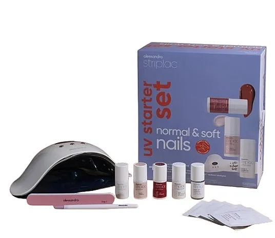 Alessandro International Striplac UV Starter Set Normal &amp; Soft Nails Set za manikir, 9 elemenata
