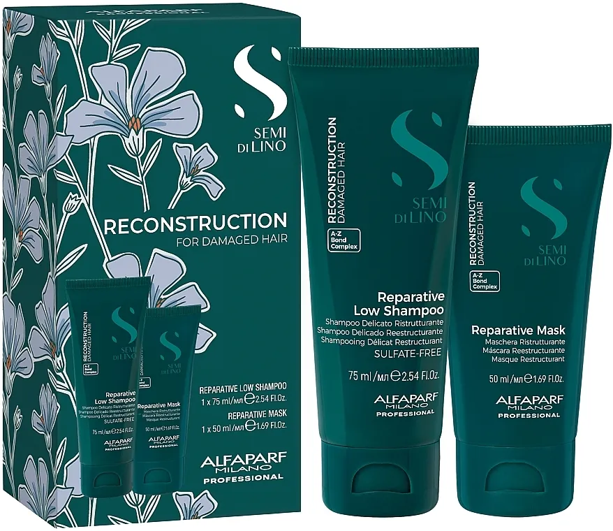 Alfaparf Milano Semi Di Lino Reconstruction Minisize Duo (sh/75ml + mask/50ml) Set za obnovu kose
