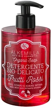 Alkemilla Eco Bio Cosmetic Detergente Delicato Bio Sredstvo za čišćenje tela i lica "Frutti Rossi"