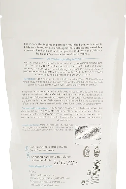 Alma K. Crystal Bath Salts (doy-pack) So za kupanje