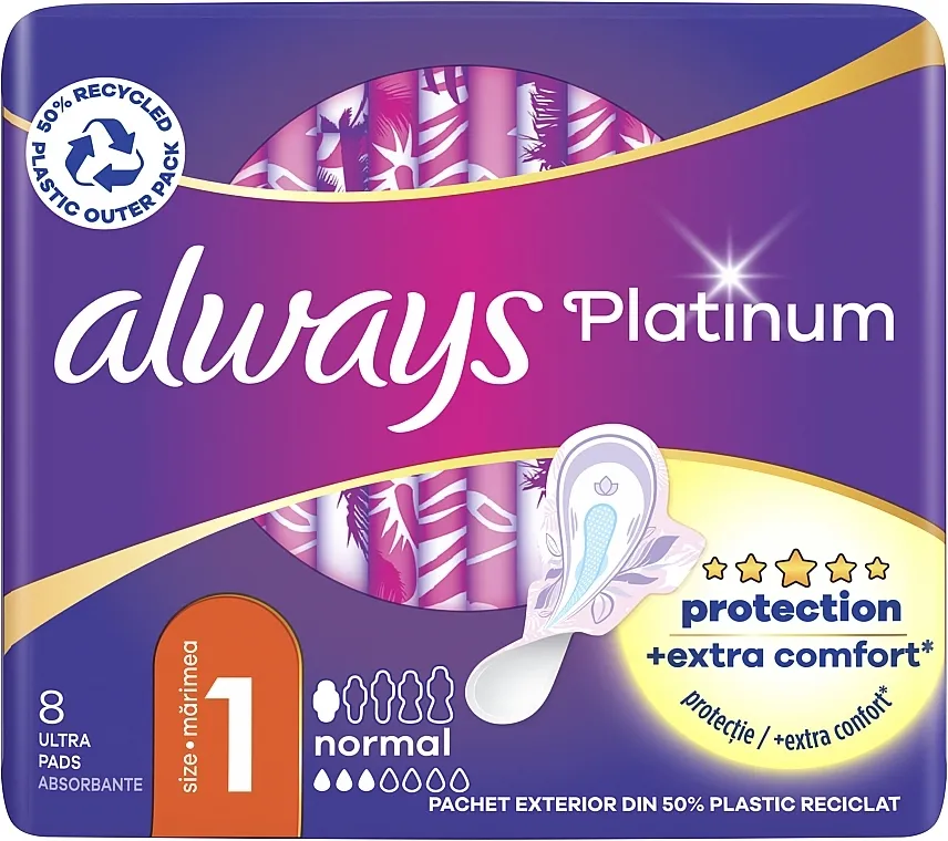 Always Platinum Ultra Normal Plus Higijenski ulošci, 8 kom