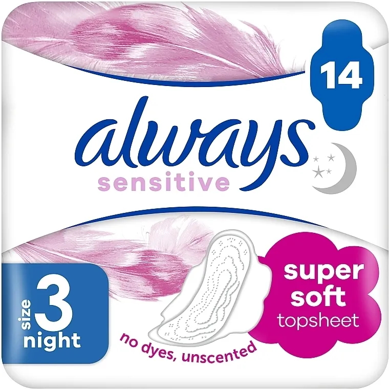 Always Sensitive Ultra Night Higijenski ulošci, 14 kom