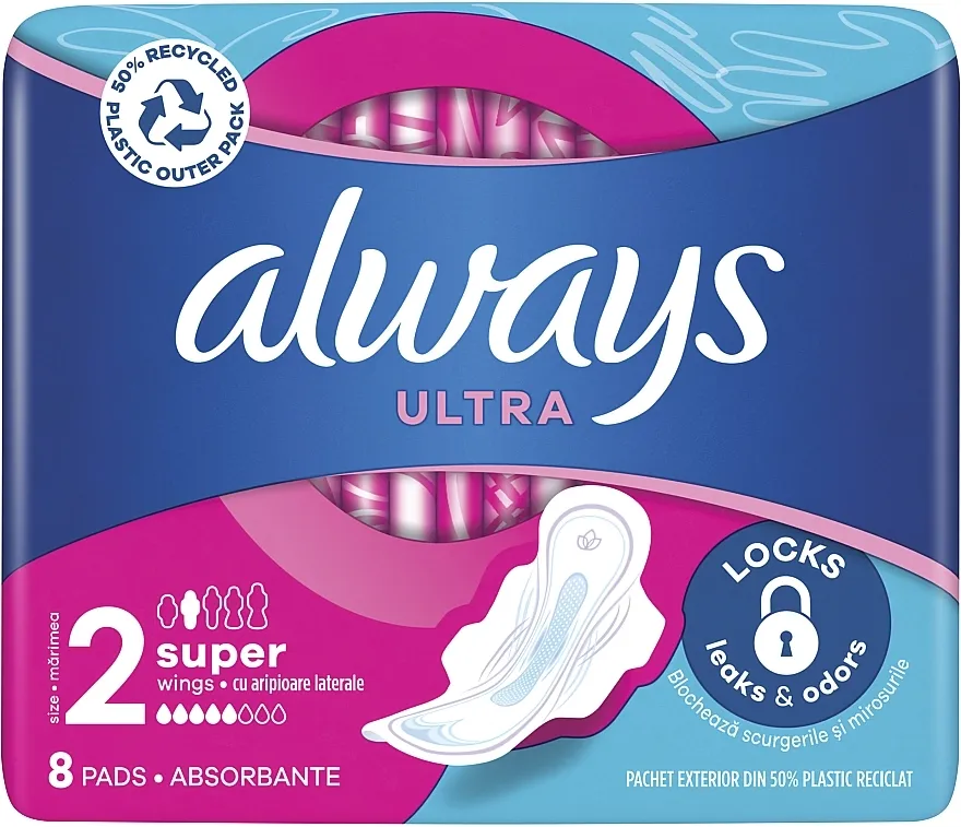 Always Ultra Super Plus Higijenski ulošci, 8 kom