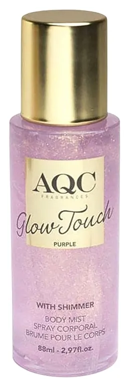 AQC Fragrances Glow Touch Purple Body Mist With Shimmer Maglica za telo sa sjajnim česticama, 88 ml, ljubičasta