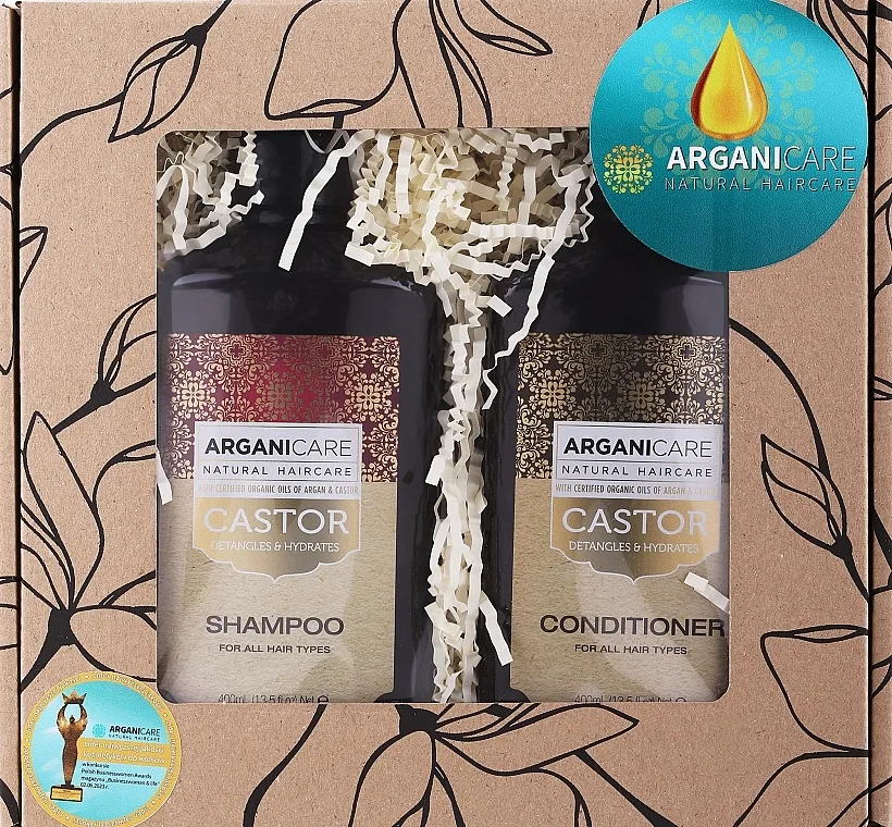 Arganicare Castor (shm/400ml + h/cond/400ml) Set