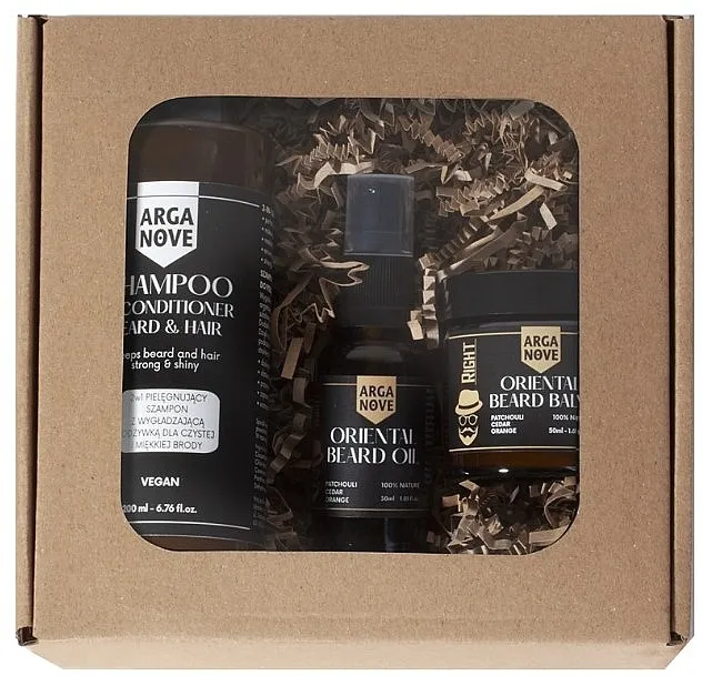Arganove Men Oriental (shm/cond/200ml + beard/oil/30ml + beard/balm/50ml) Set