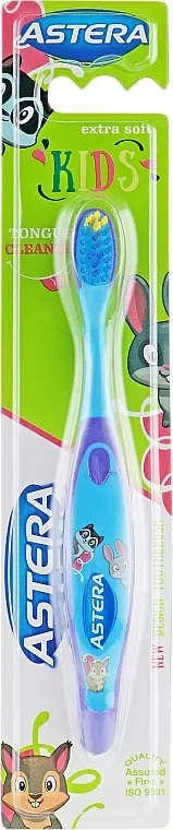 Astera Extra Soft Dečija četkica za zube, ljubičasto-plava