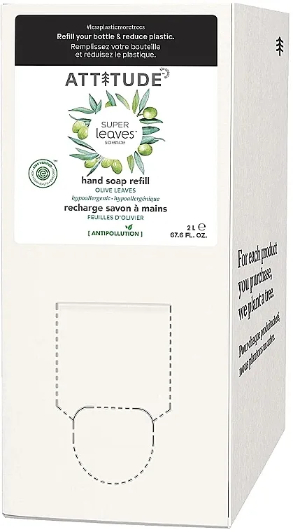 Attitude Super Leaves Natural Hand Soap Olive Leaves Refill Tečni sapun za ruke "Listovi masline"