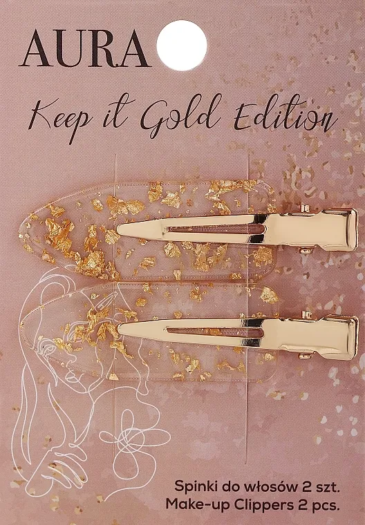 Aura Cosmetics Keep It Gold Edition Make-up Clippers Šnale za kosu, zlatne