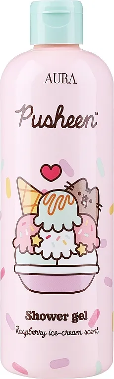 Aura Cosmetics Pusheen Shower Gel Raspberry Ice-Cream Acent Gel za tuširanje sa mirisom maline