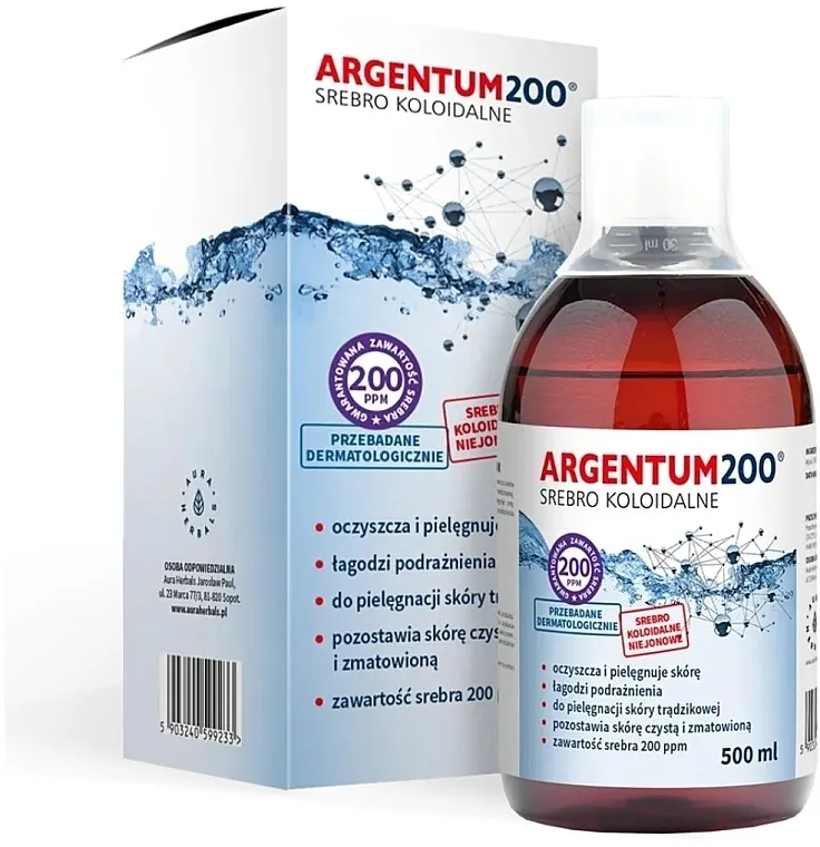 Aura Herbals Argentum200 Colloidal Silver 200 ppm Toner za lice sa koloidnim srebrom 200 ppm