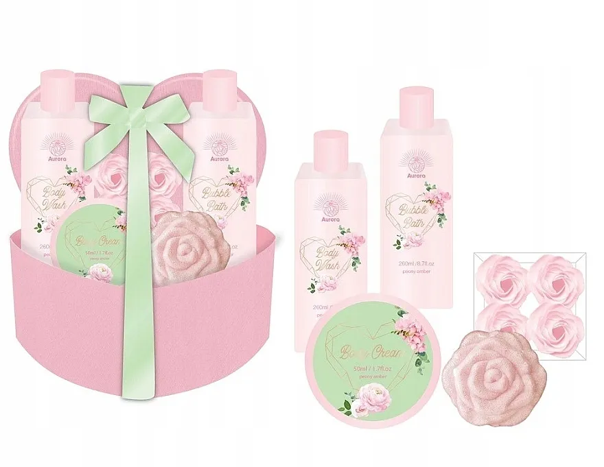 Aurora Pink Heart Gift Set Set, 5 proizvoda