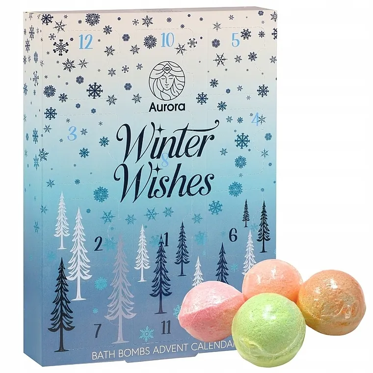 Aurora Winter Wishes Bath Bombs Advent Calendar Adventski kalendar, 12 proizvoda