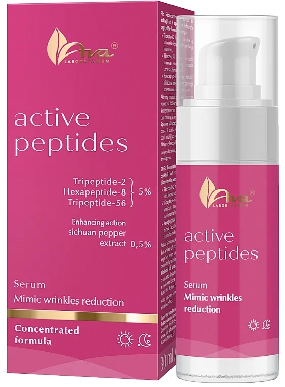 Ava Laboratorium Active Peptides Serum Mimic Wrinkles Reduction Serum za lice za smanjenje mimičkih bora